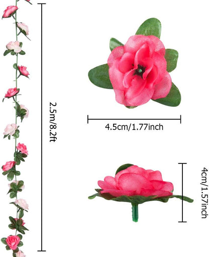 8Pcs 66FT Pink Flower Garland for Wedding Arch and Photo Backdrop