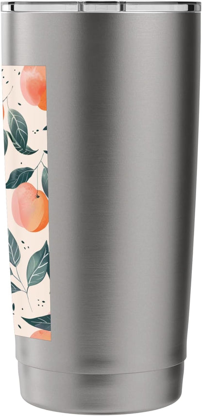 Cute Peach Pattern Art Stainless Steel Insulated Tumbler