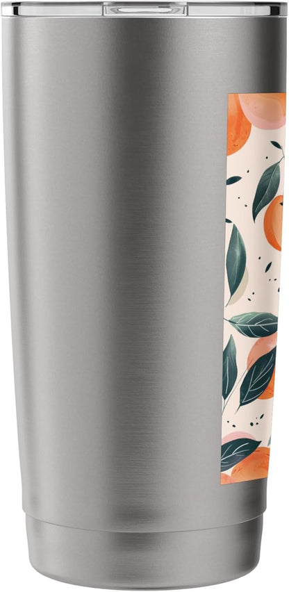 Cute Peach Pattern Art Stainless Steel Insulated Tumbler