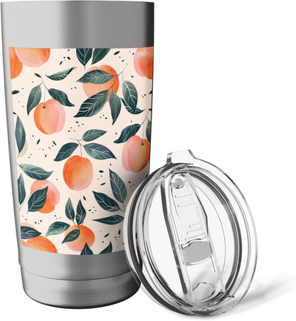 Cute Peach Pattern Art Stainless Steel Insulated Tumbler