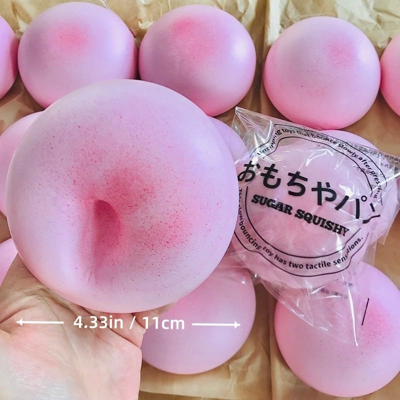Sticky Bread Slow Rising Squishy, Super Soft Slow Rise Squishy Toys, Realistic Bread Shape Squeeze Toy, Pink Bread Food Squishies for Stress Relief (1 Pc)