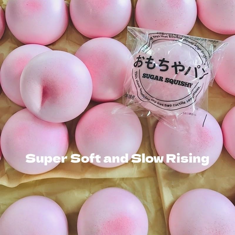 Sticky Bread Slow Rising Squishy, Super Soft Slow Rise Squishy Toys, Realistic Bread Shape Squeeze Toy, Pink Bread Food Squishies for Stress Relief (1 Pc)