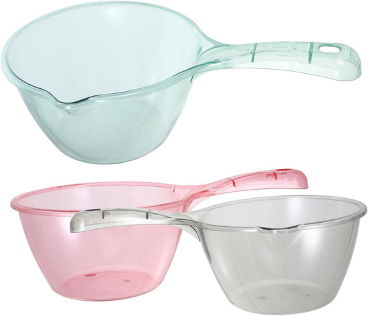3Pcs Plastic Water Ladles Long Handle for Sauna and Garden