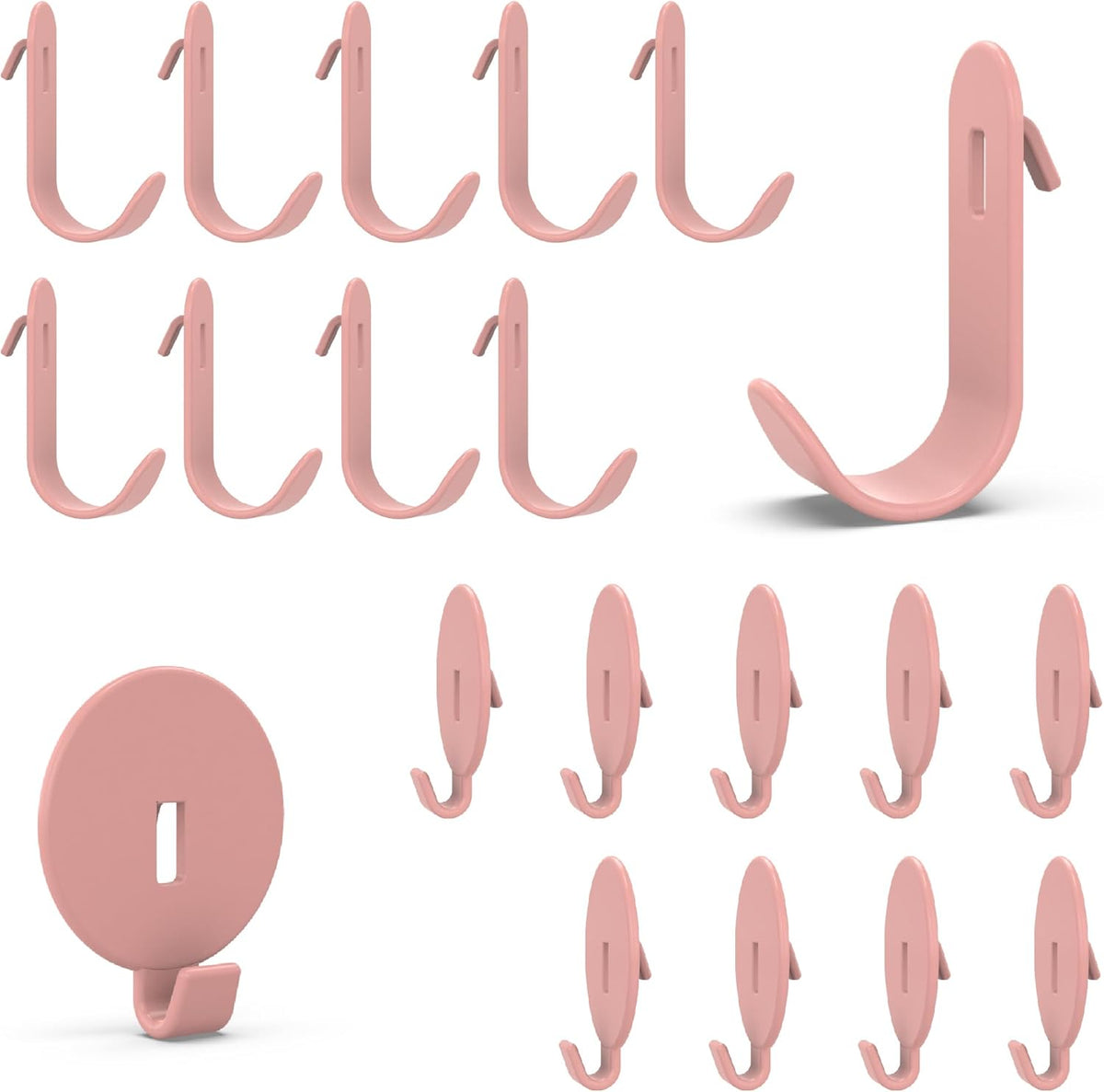 20PC Pink Pegboard Clip Hooks for Thin Metal 1/4 Inch Pegboard