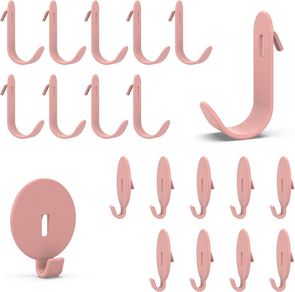 20PC Pink Pegboard Clip Hooks for Thin Metal 1/4 Inch Pegboard