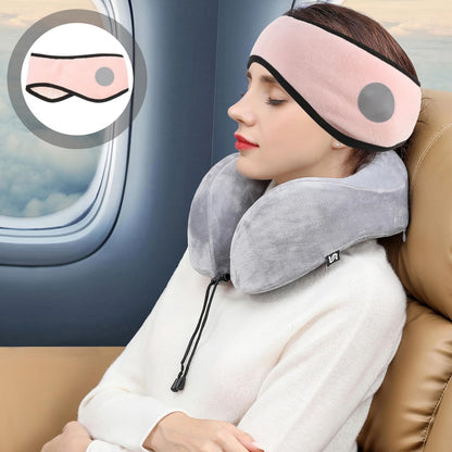 Ear Warmer Headband, Sleep Mask, 2 in 1 Eye Mask and Soundproof Sleep Earmuff Noise Reduction Sleeping Ear Wraps Ear Protection Cover for Men Women Ear Mask Pink Sleeping Earmuffs