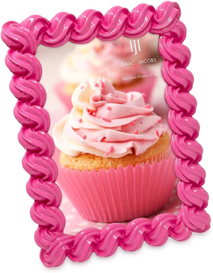4x6 Dark Pink Glossy Frosting Rectangle Picture Frame