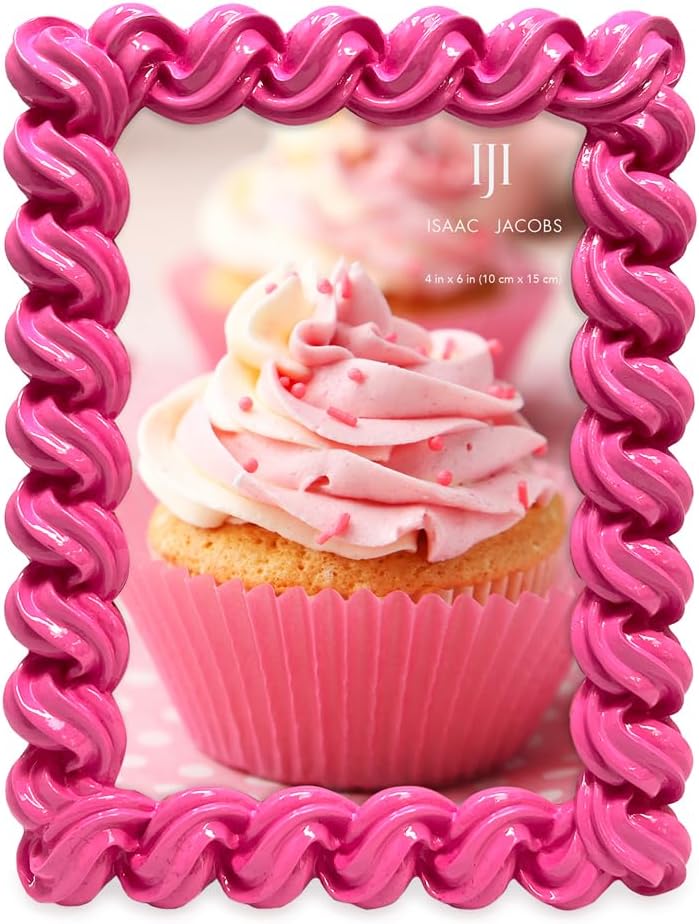 4x6 Dark Pink Glossy Frosting Rectangle Picture Frame