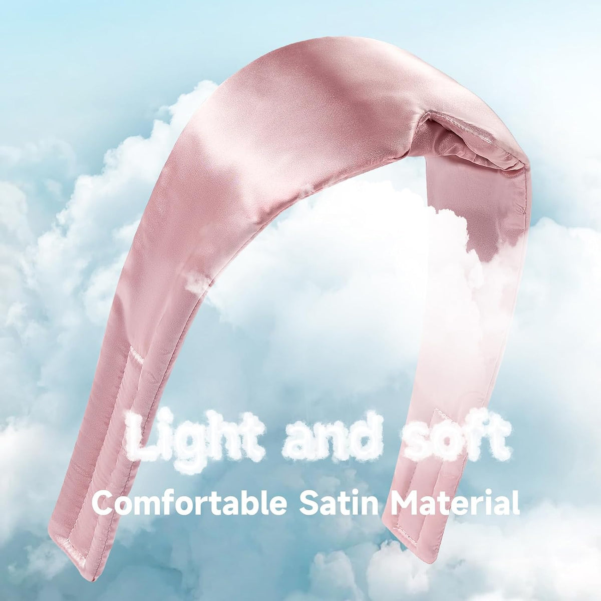 Satin Sleep Mask for Side Sleeper, Blackout Eye Mask for Women Men