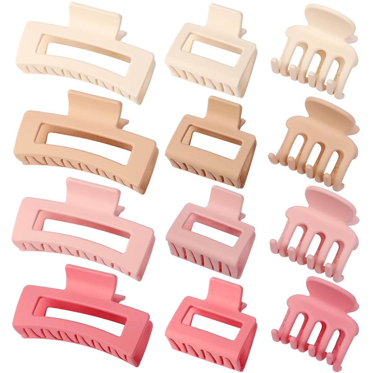 SMKSL 12 Pcs Hair Claw Clips for Women & Girls 3 Styles Hair Accessories