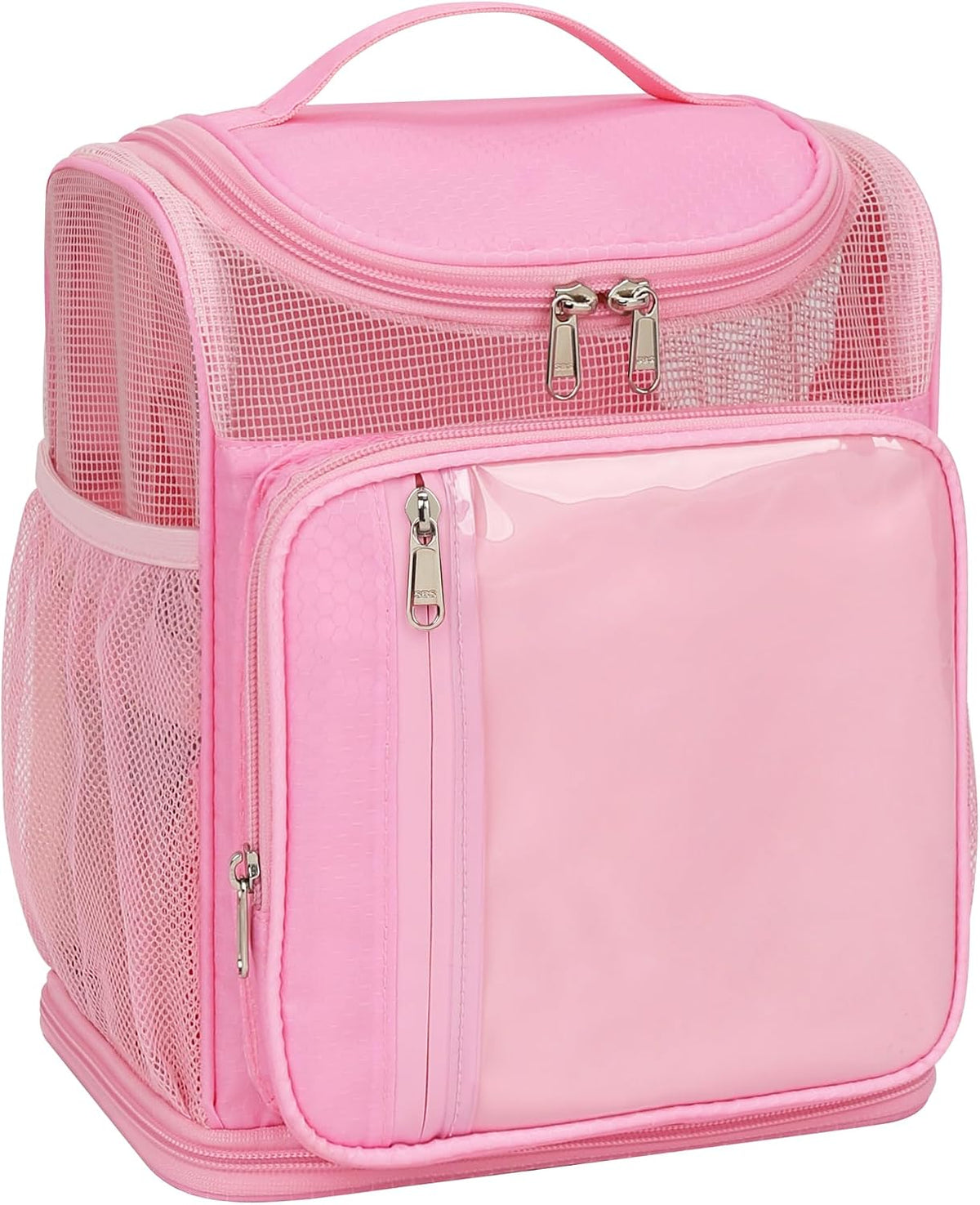 Hanging Shower Caddy Portable, Travel Toiletry Bag for College, Pink