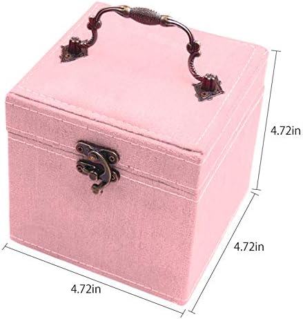 2 Layers Sewing Kits with Vintage Box Sewing Accessories Supplies Kits for Adults Kids Beginner Travel Sewing Basket Metal Handle Pink