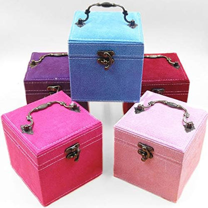 2 Layers Sewing Kits with Vintage Box Sewing Accessories Supplies Kits for Adults Kids Beginner Travel Sewing Basket Metal Handle Pink
