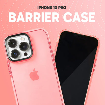 Barrier Case for iPhone 13 Pro, Impact Absorbing 360 Degree Protection with Raised Bezel and Eye-Catching Colors (Subtle Pink Peach)