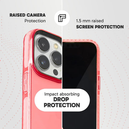 Barrier Case for iPhone 13 Pro, Impact Absorbing 360 Degree Protection with Raised Bezel and Eye-Catching Colors (Subtle Pink Peach)
