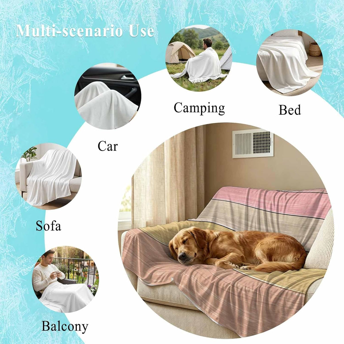 30"x40" Throw Cooling Blanket Peach Pink Wood Grain Ice Silk Lightweight Breathable Soft Summer Blanket for Hot Sleepers Couch Bed Sofa Camping Farmhouse Wooden Plank