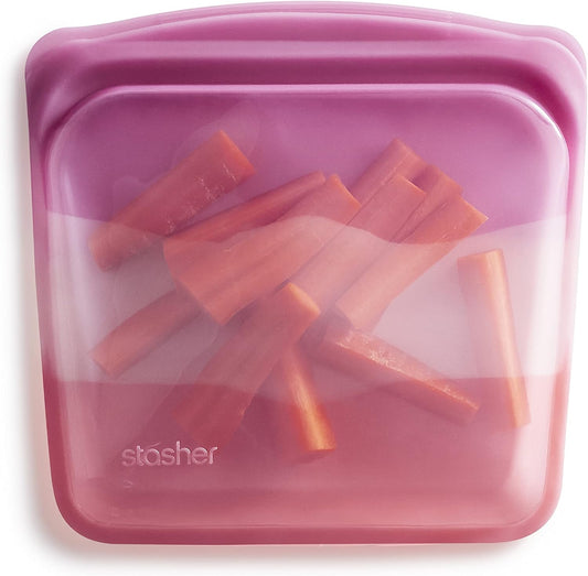 Premium Reusable Silicone Sandwich Bag, Coral Triangle, 28 oz