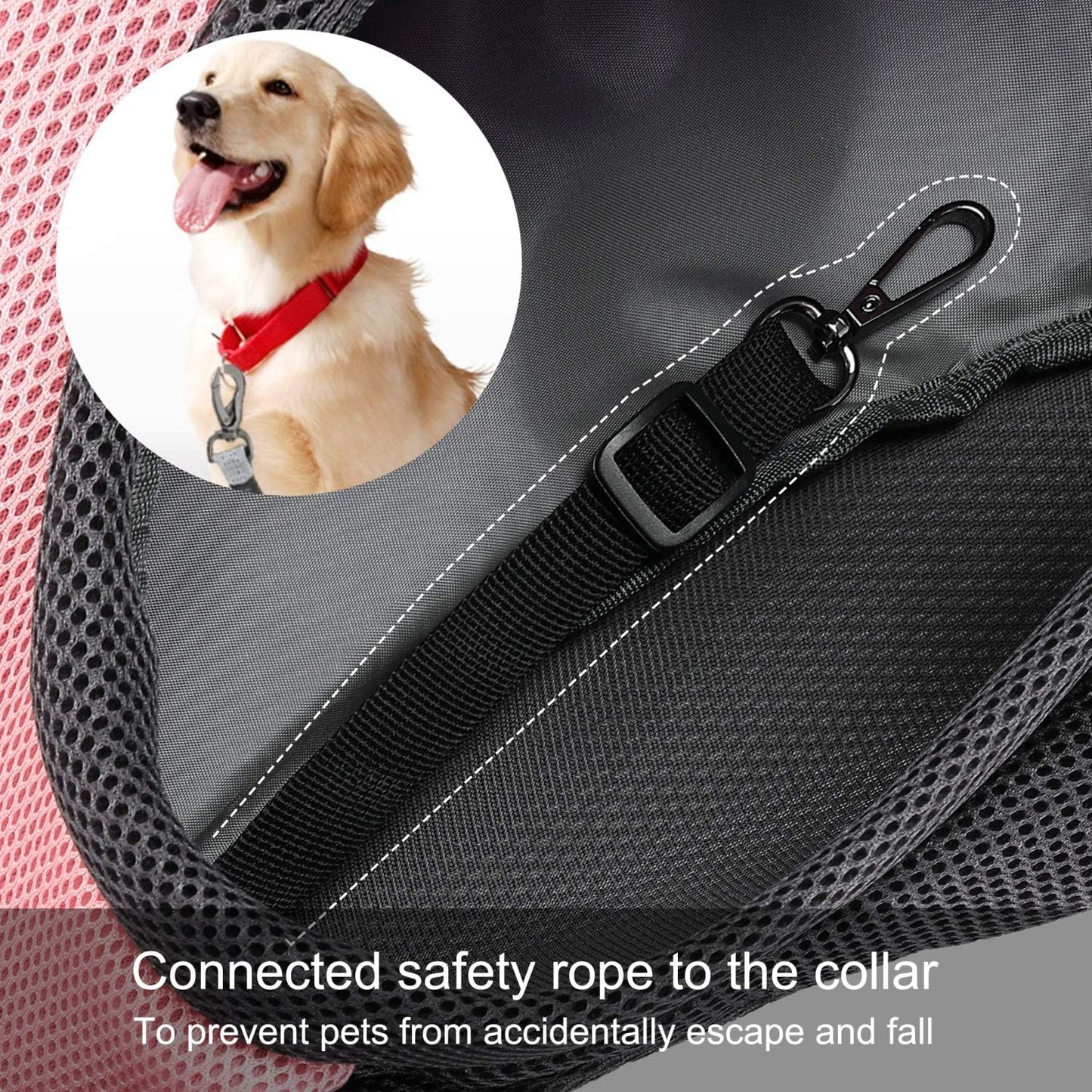 Pet Sling Carrier for Small Dogs Cats,Breathable Mesh Travelling Hand Free Puppy Backpack with Pouch and Adjustable Strap Carrier