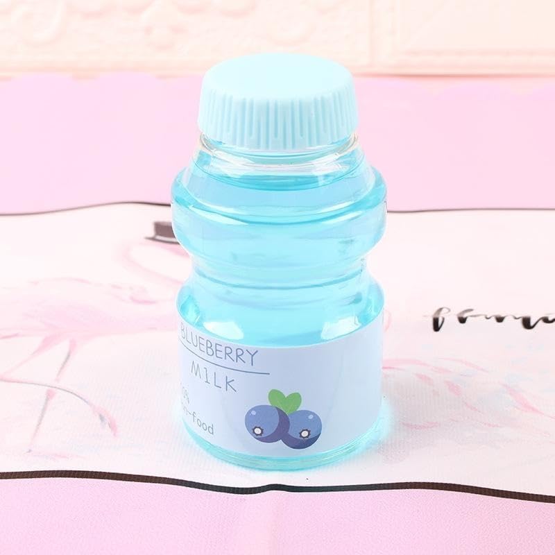 Clear Strawberry Jelly Slime - Fluffy, Stretchy, Crunchy Bubble Slime - Soft Putty Stress Relief Toy - Party Favors - Super Light - Pink