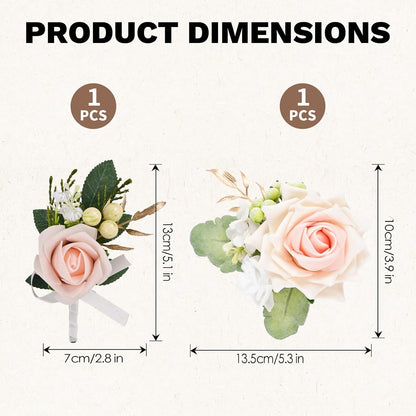 Rose Wrist Corsage Bride Corsage Wristlet Band for Girls Wedding Prom Flower Accessories Suit Decorations