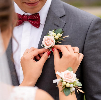 Rose Wrist Corsage Bride Corsage Wristlet Band for Girls Wedding Prom Flower Accessories Suit Decorations