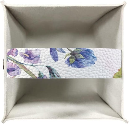 Pink Flower Tissue Box Holder Square Tissue Box Cover Facial Tissue Box Covers Cube Napkin Organizer Dispenser for Bedroom Office Bathroom Decor