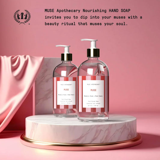 Hand Ritual - Aromatic and Nourishing Hand Soap, Infused with Natural Aromatherapy Essential Oils - Great Valentine's Day Gift - 16 oz, Mandarin Rosè + Pink Pomelo