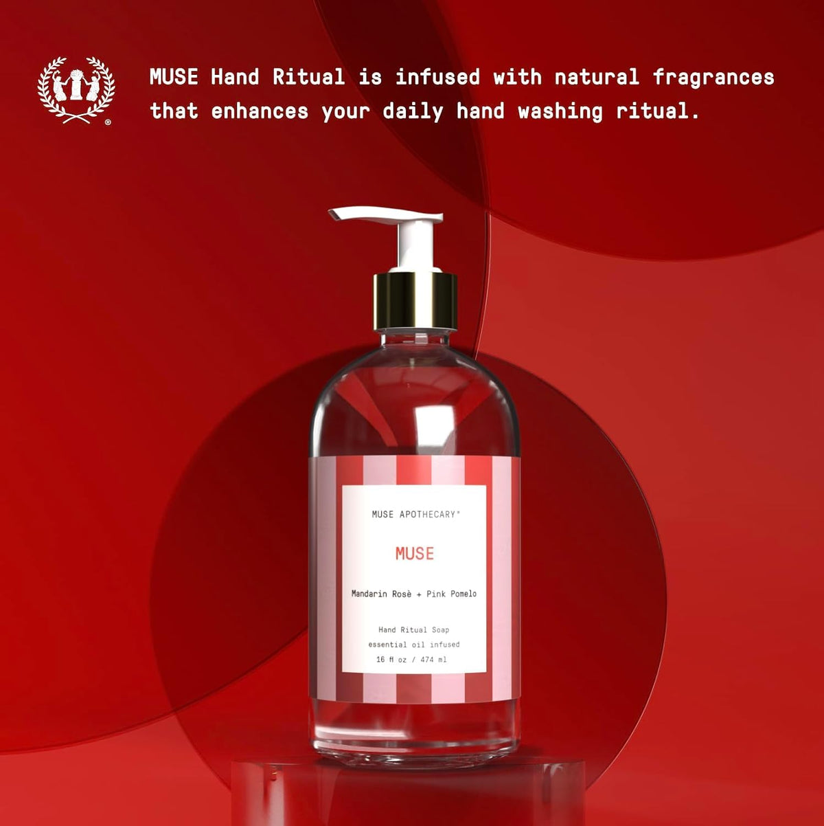 Hand Ritual - Aromatic and Nourishing Hand Soap, Infused with Natural Aromatherapy Essential Oils - Great Valentine's Day Gift - 16 oz, Mandarin Rosè + Pink Pomelo