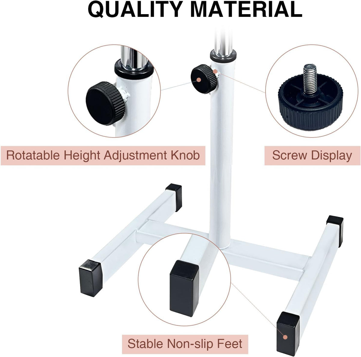 Pedicure Foot Rest,Height Adjustable,Non-Slip for Nail Tech Massage Salon