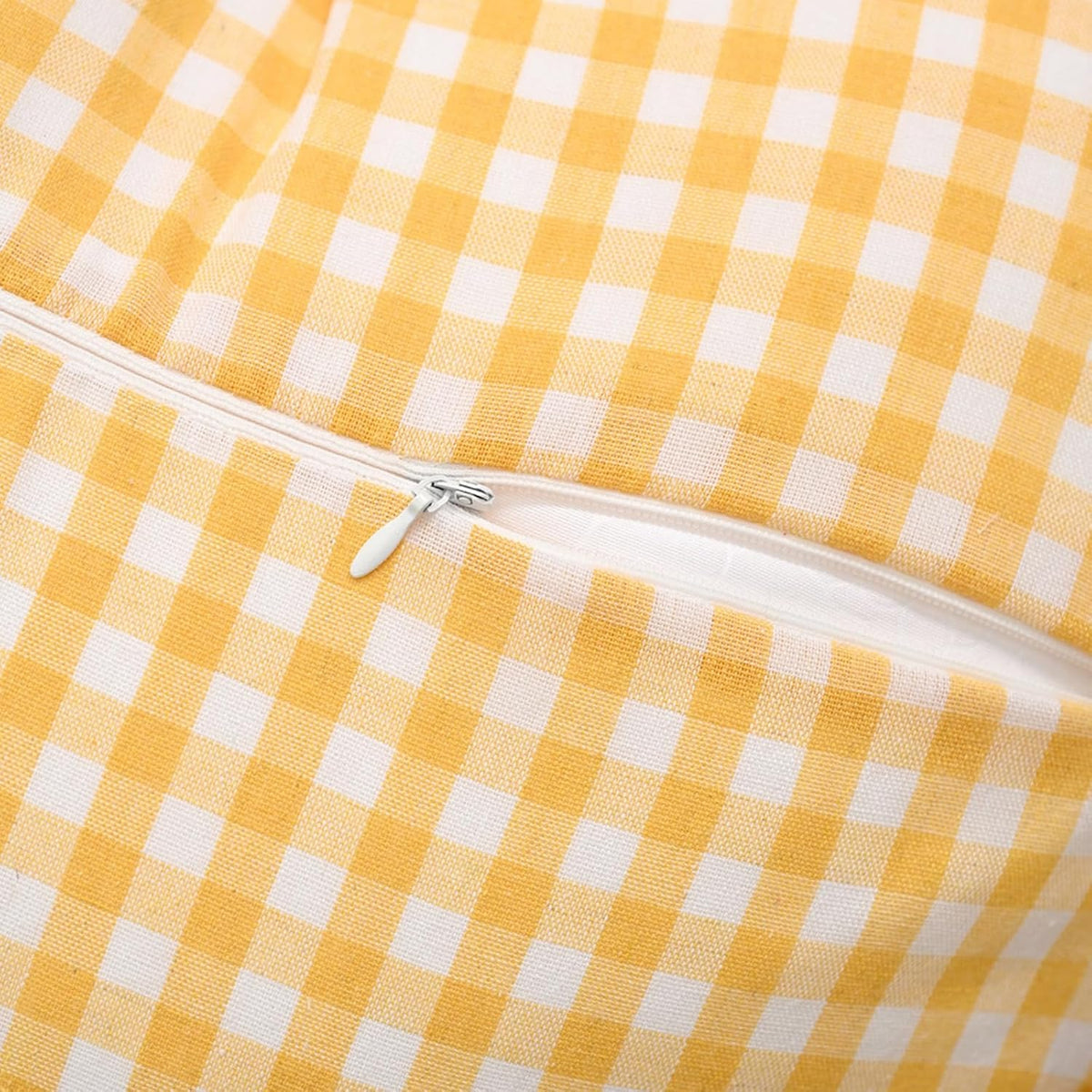 Heart Pillow, Pink White Gingham Heart Throw Pillow with Ruffle, Cute Love Checkered Decorative Heart Shaped Pillow Cushion for Sofa Couch Bed Living Room Bedroom
