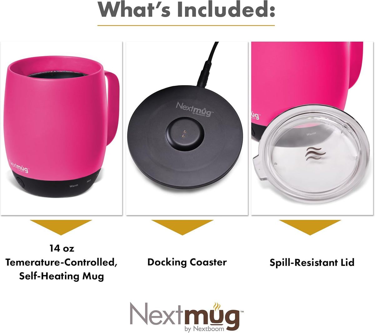 Nextmug - Temperature-Controlled, Self-Heating Coffee Mug