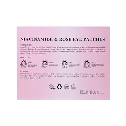 Under Eye Patches for Dark Circles,Puffy Eyes,20 Pairs Face Masks SkinCare With Niacinamide and Rose for Rehydrated