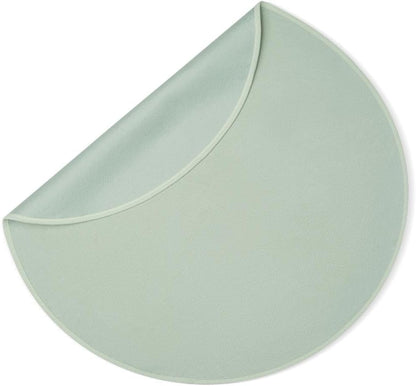 Dame Products Thro Blanket, Waterproof Bed Blanket & Spill Proof Throw, Breathable Cotton Cover, Machine Washable Mattress & Furniture Protector, Portable with Travel Bag, Circle Shape, Sage Color