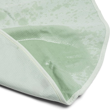 Dame Products Thro Blanket, Waterproof Bed Blanket & Spill Proof Throw, Breathable Cotton Cover, Machine Washable Mattress & Furniture Protector, Portable with Travel Bag, Circle Shape, Sage Color