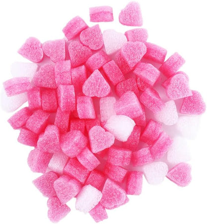 300PCS Gift Box Filler Shreds, 15x10 mm Pink Heart Shaped Foam for Wedding Party Home Decoration Material Packing Wedding Flower DIY Basket Filling