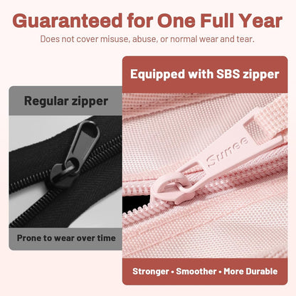 Zipper Binder 3 Ring 2-Inch in Pink Lotus Features a Shoulder Strap, 13 Inch Laptop Pocket, with Multiple Storage Pockets. Ideal Organizer for Middle School Students