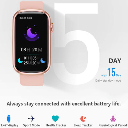 Slim Fitness Tracker with Blood Oxygen, Blood Pressure, 24/7 Heart Rate and Sleep Tracking, IP68 Waterproof Activity Trackers and Smart Watches with Step Tracker, Pedometer for Women Men
