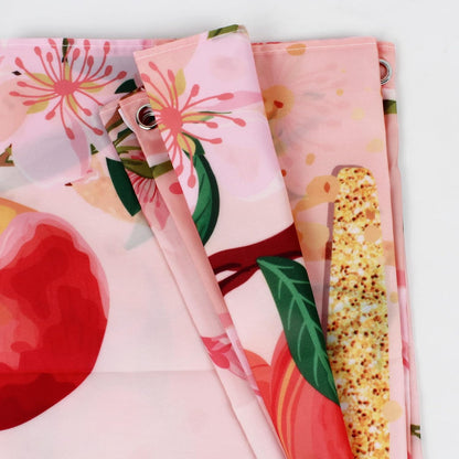 6x4ft Sweet As A Peach Banner Backdrop - Peach Baby Shower Birthday Decorations Party Supplies for Girls