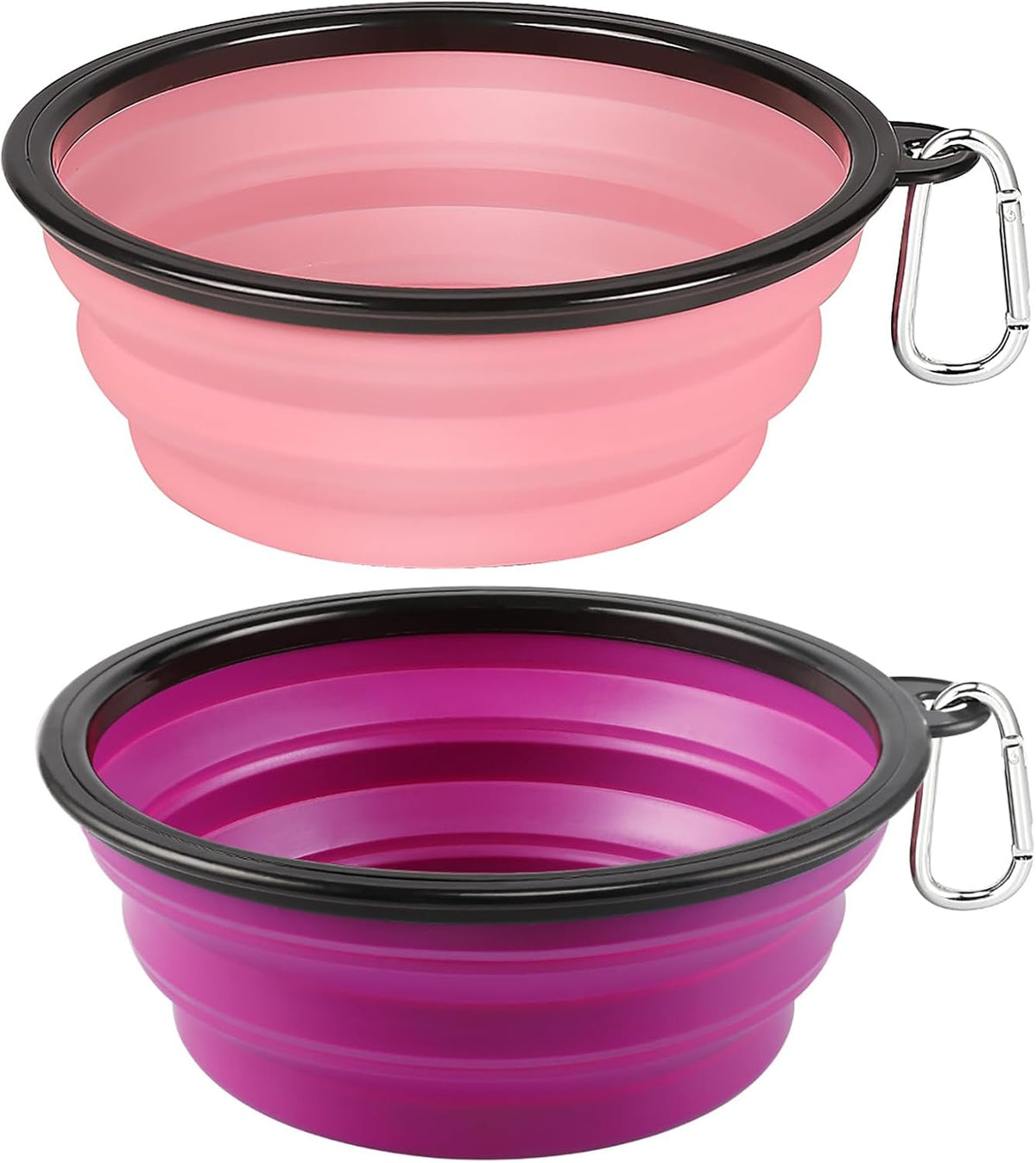 Large Collapsible Dog Bowls 2 Pack, 34oz Foldable Dog Travel Bowl