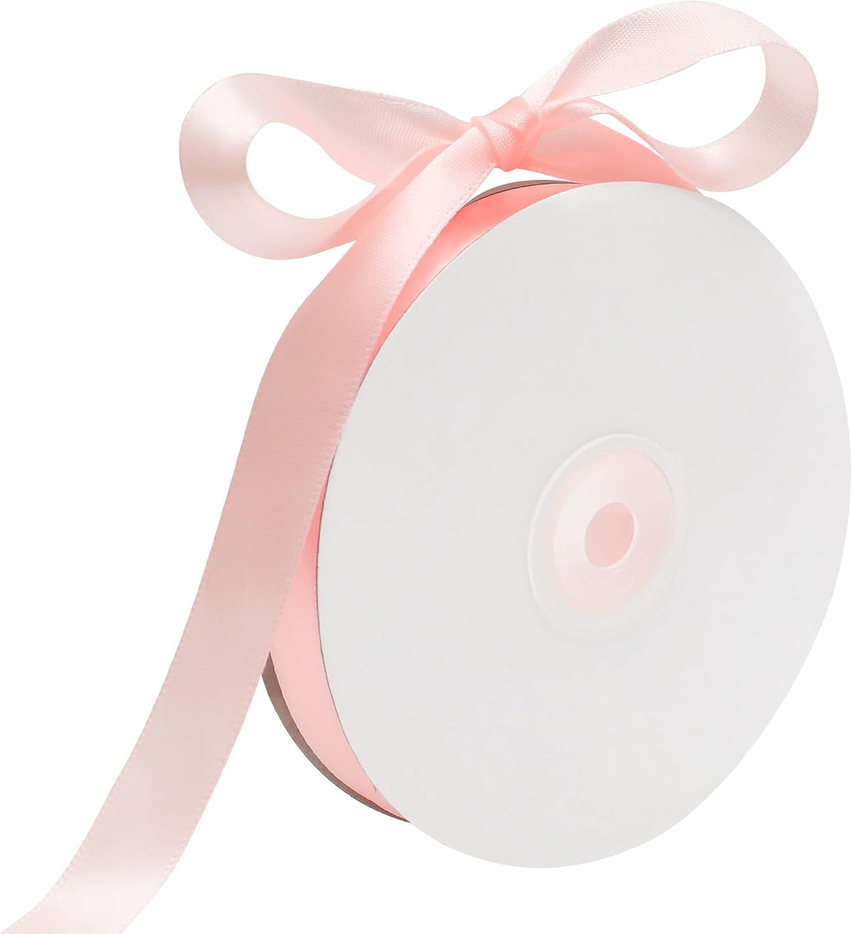 Light Pink Polyester Ribbon 5/8 Inch, 50 Yards, Single-Faced Shiny, Perfect for DIY Crafts, Wedding Decoration, Gift Wrapping and Flower Art (Light Pink)