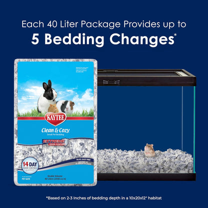 Kaytee Clean & Cozy Extreme Odor Control Bedding, Made for Small Animals, 40 Liters