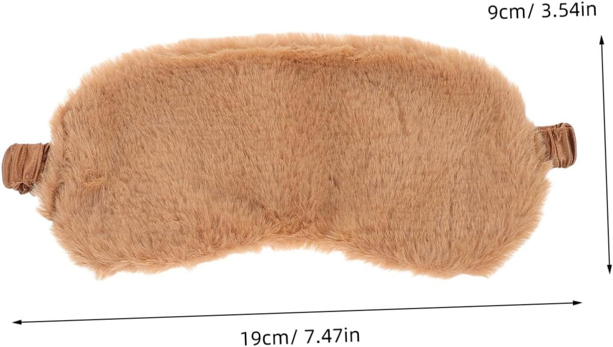 Cute Plush Sleep Eye Mask 2pcs for Office Travel Light Blocking