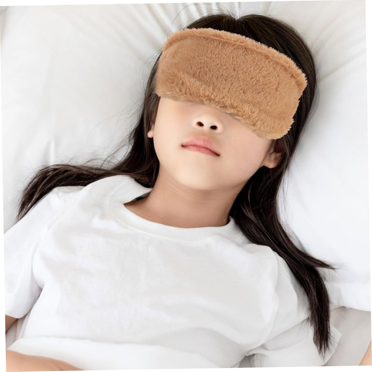 Cute Plush Sleep Eye Mask 2pcs for Office Travel Light Blocking