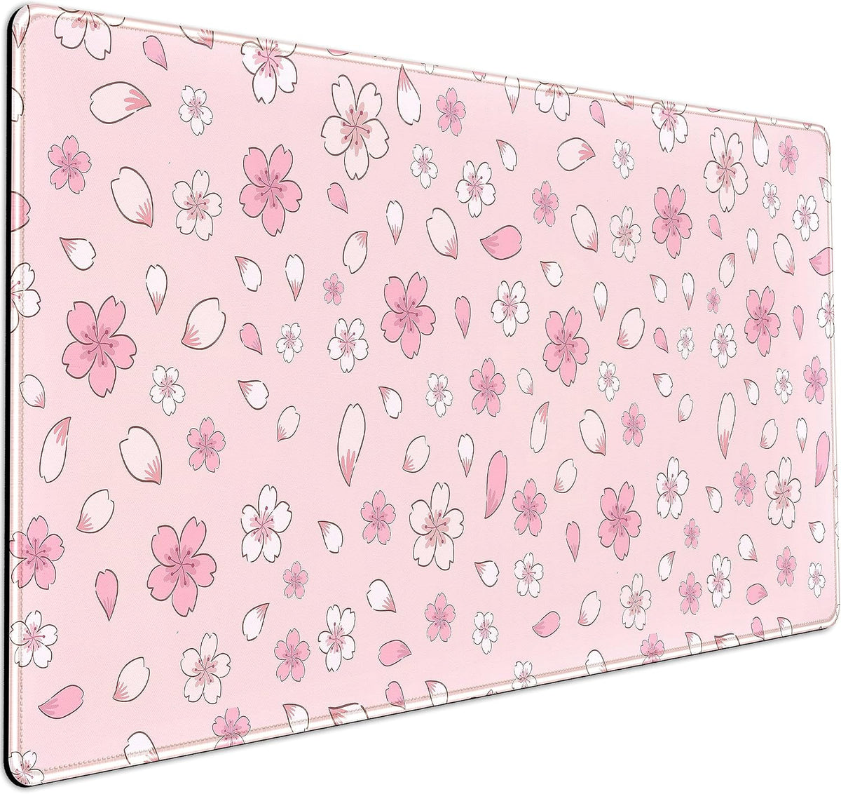 Pink Cherry Blossom Large Mouse Pad XXL 31.5''x15.7'', Pastel Anime Aesthetics Desk Pad Keyboard Mat Big Gaming Deskmat, Extended Mousepad Desk Accessories for Women Office Decor