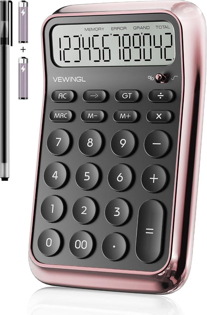 Desktop Calculator, 12 Digit HD Display with% Key