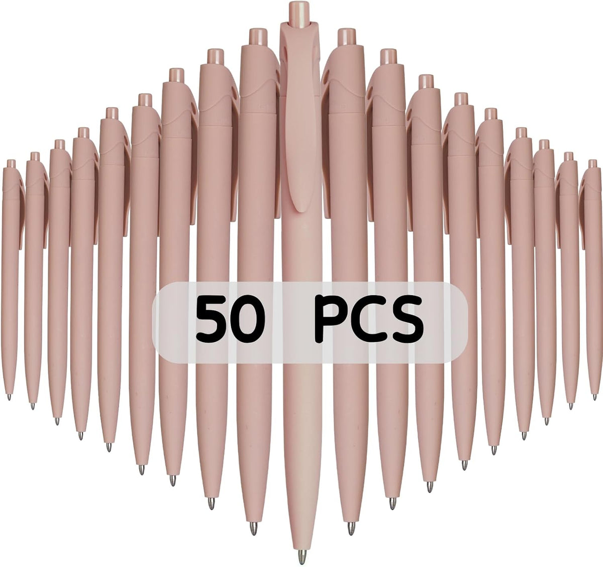 BallPoint Pens, 50 Pack (BLACK Ink),Bulk Pens, Pale Dogwood Pink Barrel,Click Pens for Office Home and School, Retractable Ballpoint Pens, Medium Point, 1.00MM (Pale Dogwood Pink)