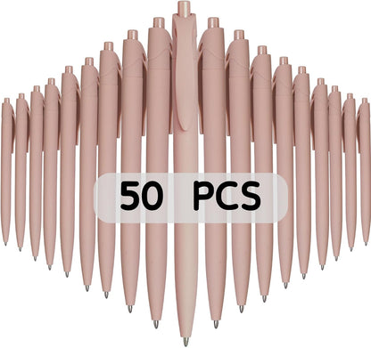 BallPoint Pens, 50 Pack (BLACK Ink),Bulk Pens, Pale Dogwood Pink Barrel,Click Pens for Office Home and School, Retractable Ballpoint Pens, Medium Point, 1.00MM (Pale Dogwood Pink)