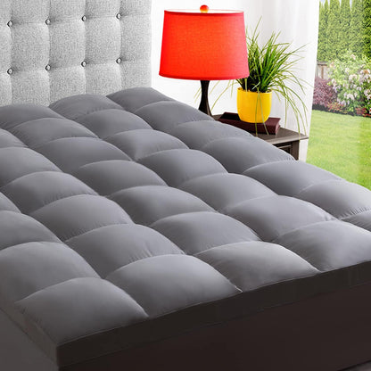 Pink Twin XL Mattress Topper for College Dorm, Plush Pillow top