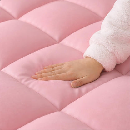 Pink Twin XL Mattress Topper for College Dorm, Plush Pillow top