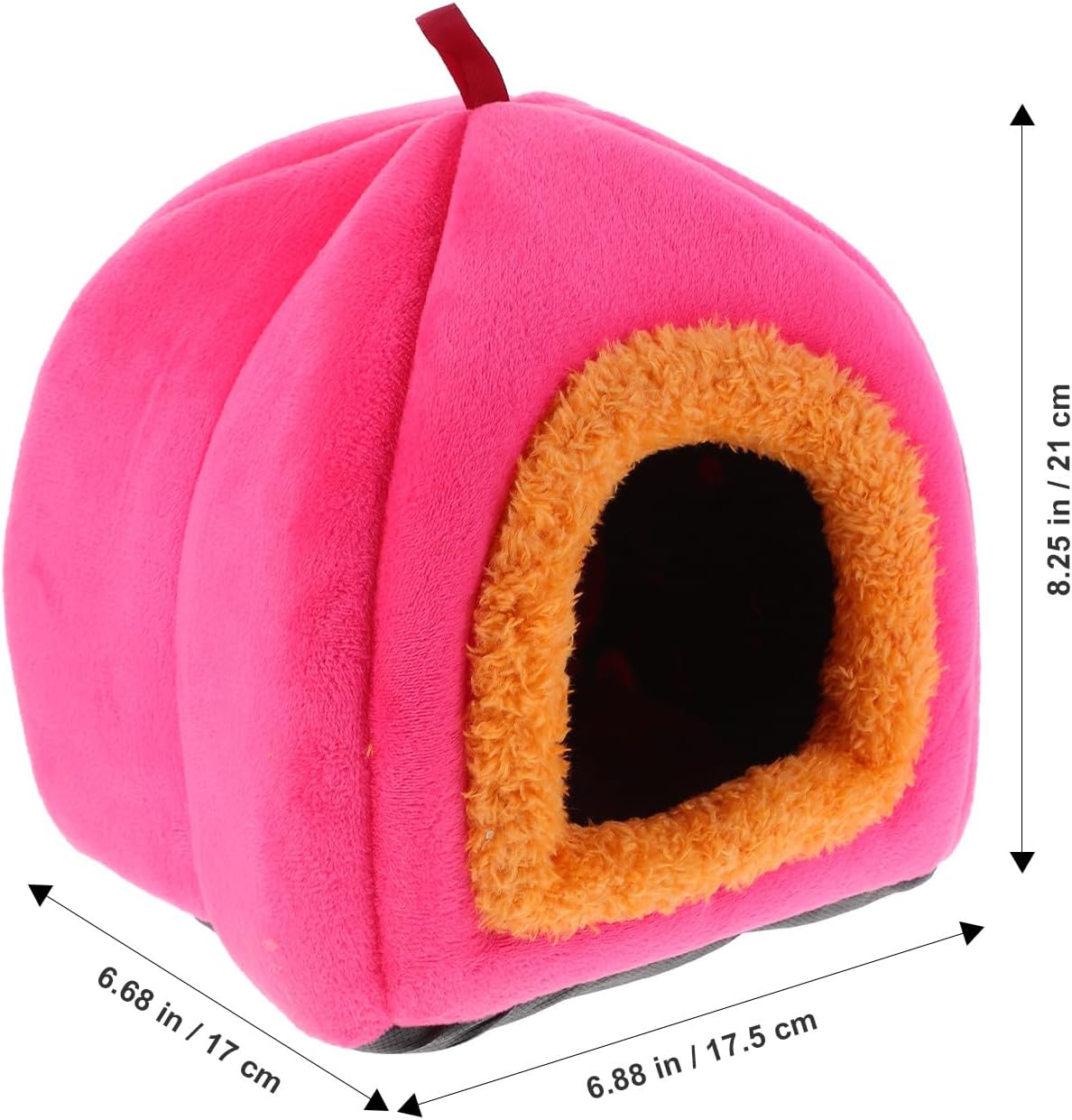 Small Animal Pet Bed House Warm Sleeping Nest for Hamsters Guinea Pigs Chinchillas, Pink Cozy Hideout Cave for Small Pets